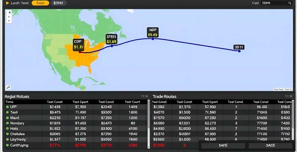 Spice Market Madness Trading Strategy Spice Market Madness advanced strategy screen showing regional price comparisons and optimal trade routes